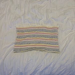 rainbow striped tube top